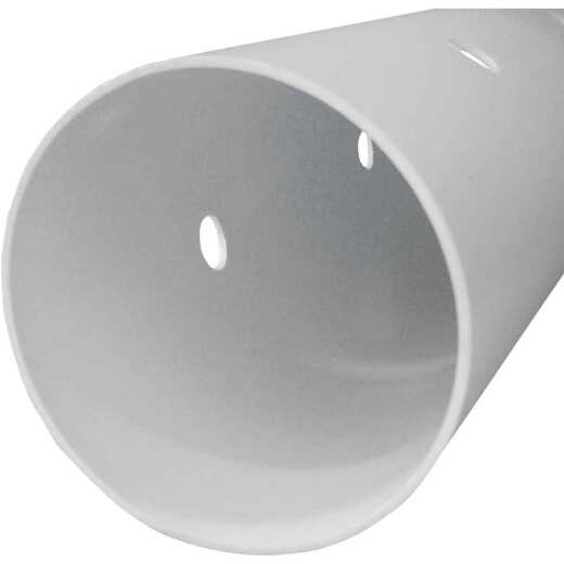 Charlotte Pipe 4 In. x 10 Ft. Indiana Perforated PVC Drain & Sewer Pipe, Belled End