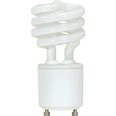 Satco 60W Equivalent Neutral White GU24 Base T2 Spiral CFL Light Bulb
