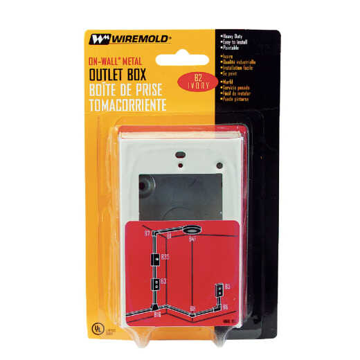 Wiremold Ivory Metal 1 In. Outlet Box
