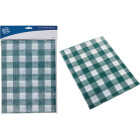 Smart Savers 52 In. W. x 70 In. L. Green & White Checkerboard Tablecloth Image 1
