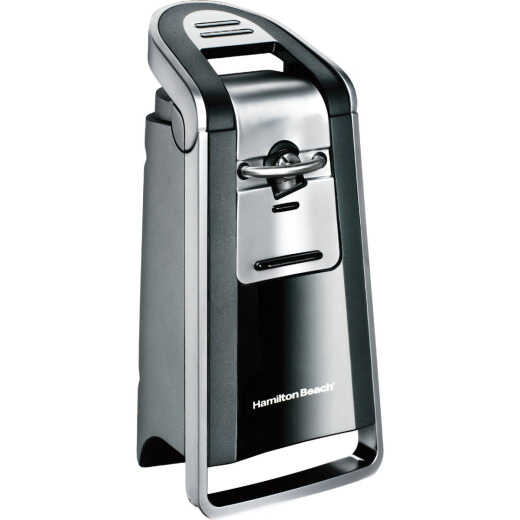 Hamilton Beach Smooth Touch Chrome Electric Can Opener with Easy-Touch Opening Lever