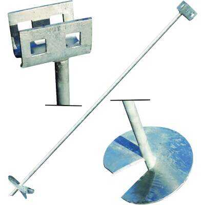 Tie Down 6 In. x 48 In. Galvanized Double Head Earth Anchor